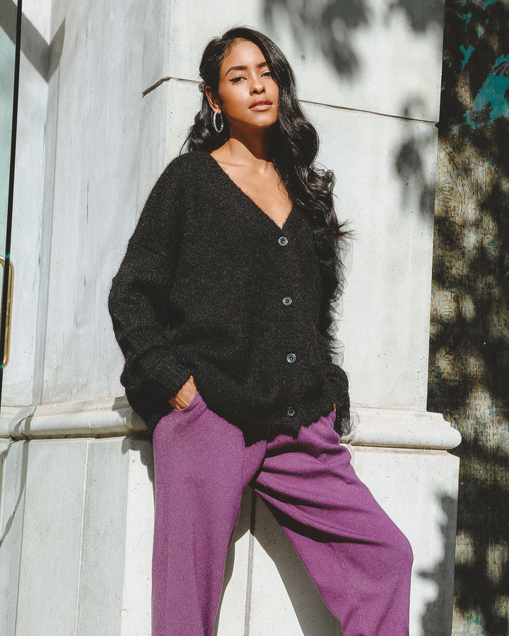Collette Wool Blend Cardigan - Bagzio