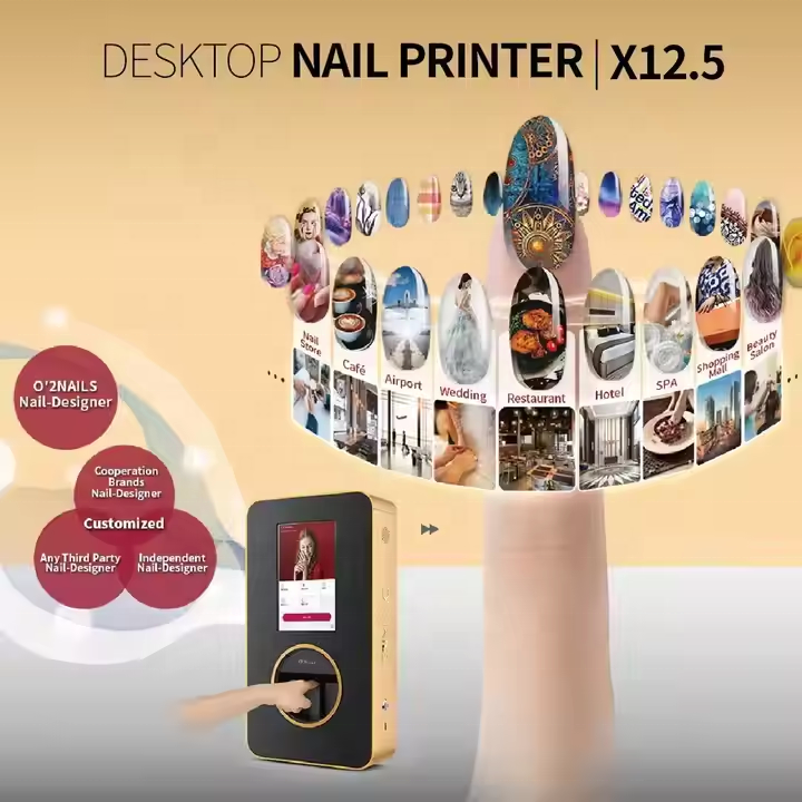 Factory Direct Sales 3D Intelligent Electric Manicure Nail Printer Automatic Nail Making Machine with Wi-Fi and Custom Logo