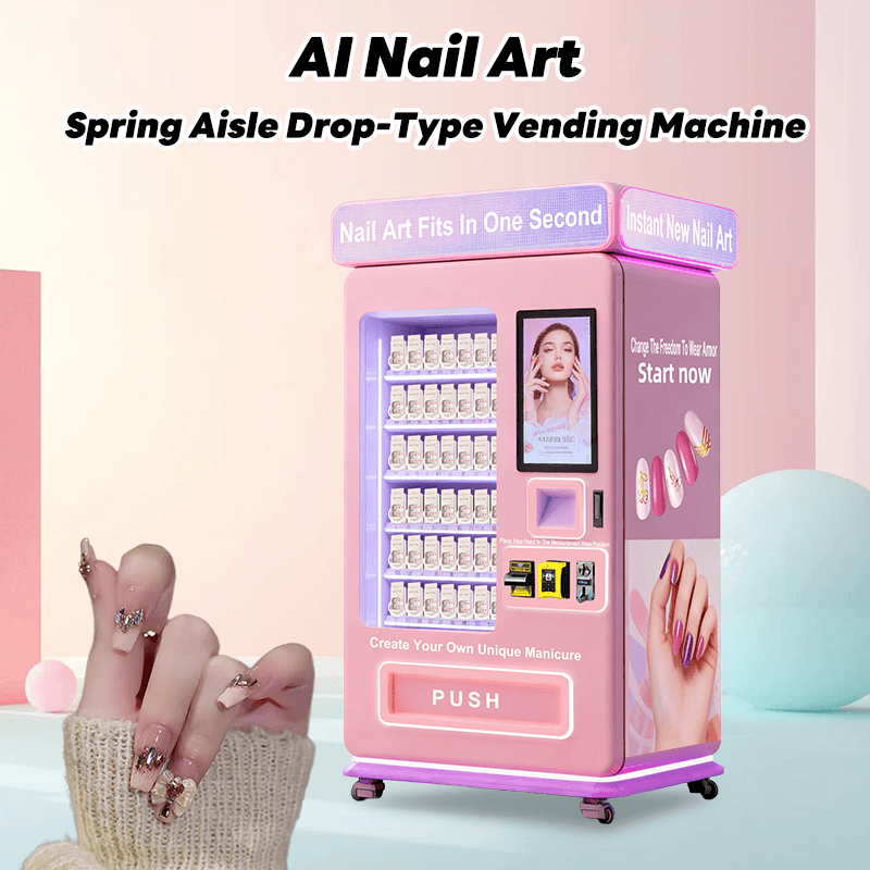 XYZ Nail Art Ai Vending Machine Press on Nail Vending Machine Touch Screen Nail Making Machine for Women Vending