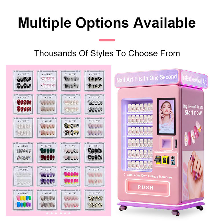 XYZ Nail Art Ai Vending Machine Press on Nail Vending Machine Touch Screen Nail Making Machine for Women Vending