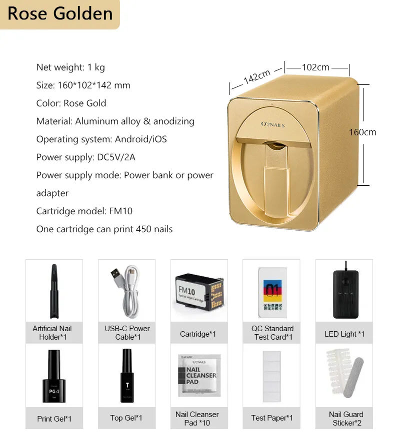 Factory-Direct Price 3d Automat Smart Desktop Nail Printer Set Robot Nail Manicure Machine Quick Manicure Christmas Nail Art