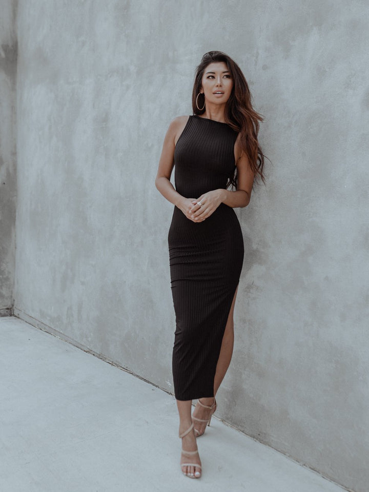 Milan Cut-out Black Dress - Bagzio
