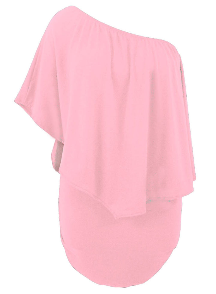 Multiple Dressing Flounced Pink Mini Dress - Bagzio
