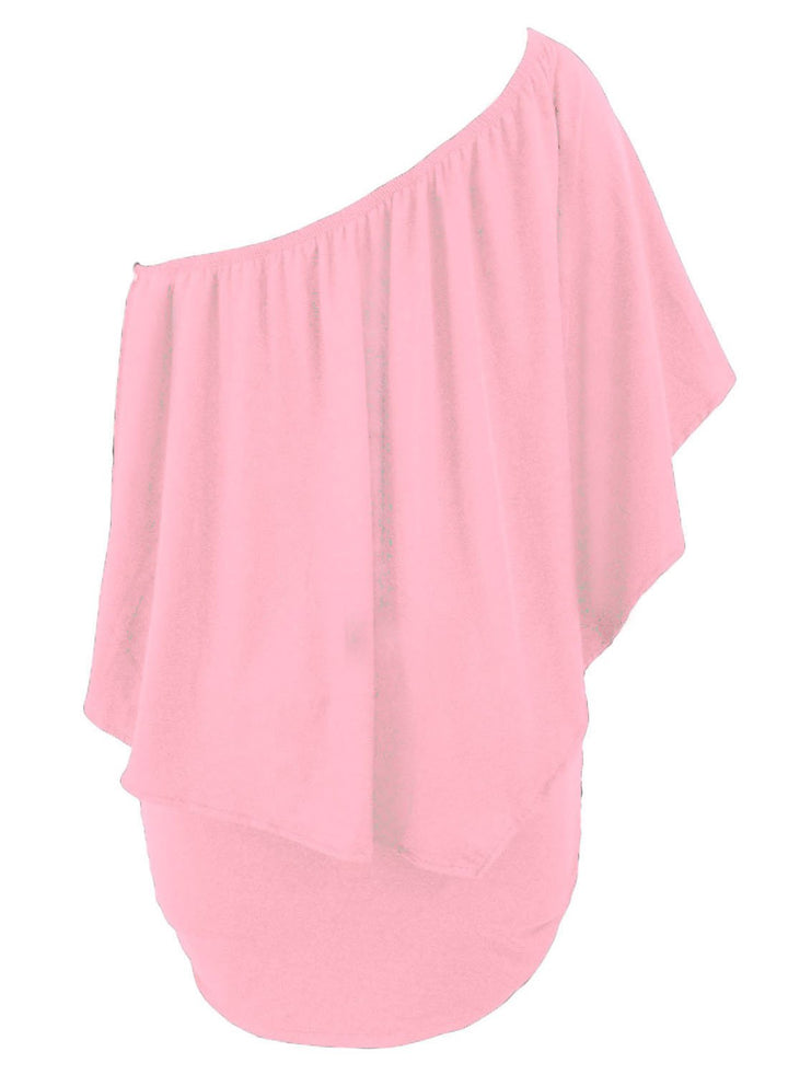 Multiple Dressing Flounced Pink Mini Dress - Bagzio