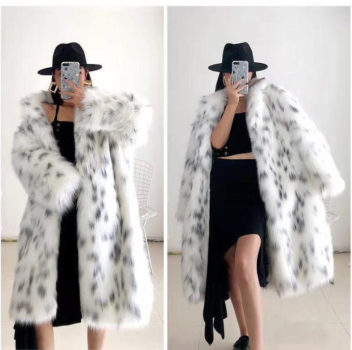 Women Thickened Plush Long Overcoat 2022 Autumn and Winter New Faux - Bagzio