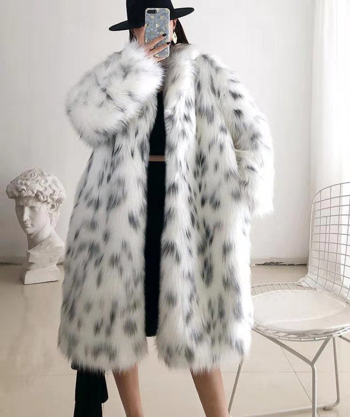 Women Thickened Plush Long Overcoat 2022 Autumn and Winter New Faux - Bagzio