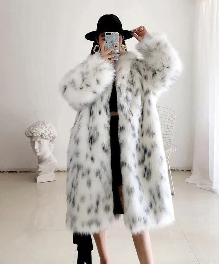 Women Thickened Plush Long Overcoat 2022 Autumn and Winter New Faux - Bagzio