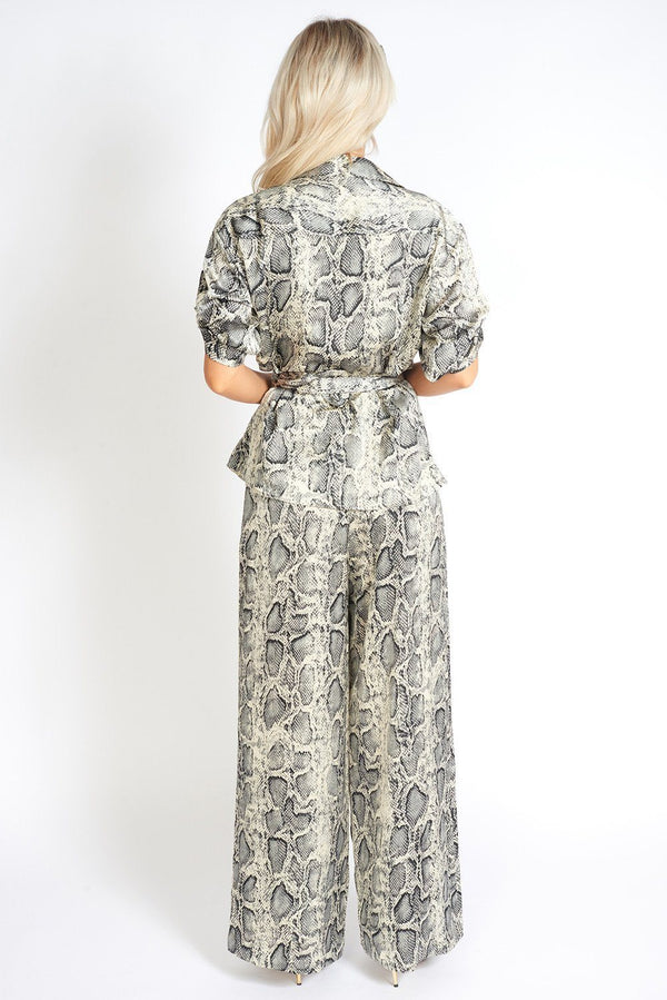 Snake A Pose Wide Leg Pants - Bagzio