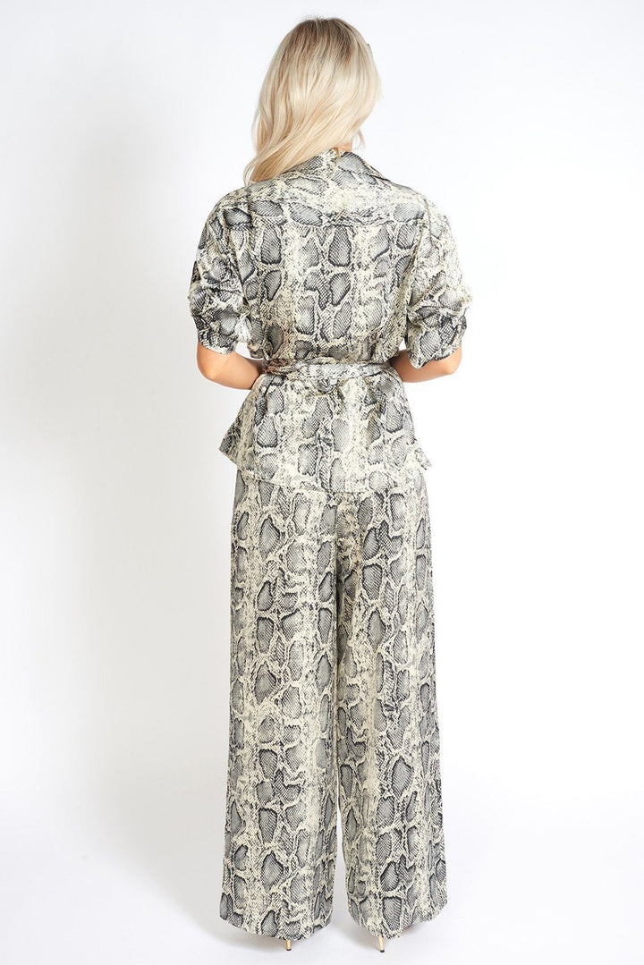 Snake A Pose Wide Leg Pants - Bagzio