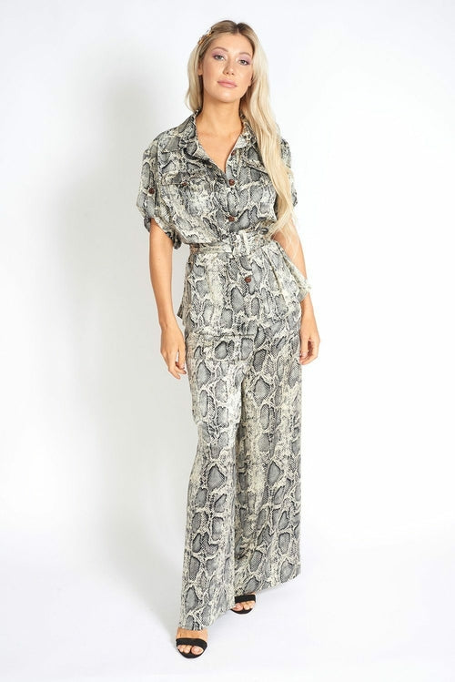 Snake A Pose Wide Leg Pants - Bagzio