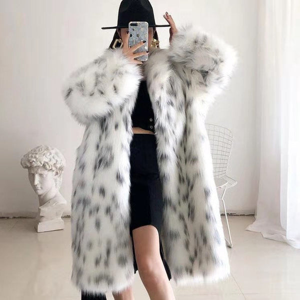 Women Thickened Plush Long Overcoat 2022 Autumn and Winter New Faux - Bagzio