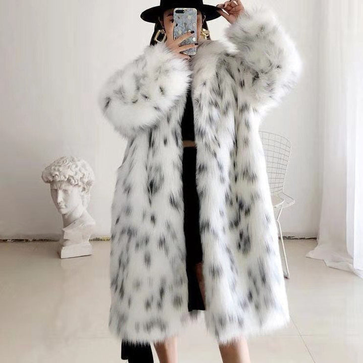 Women Thickened Plush Long Overcoat 2022 Autumn and Winter New Faux - Bagzio