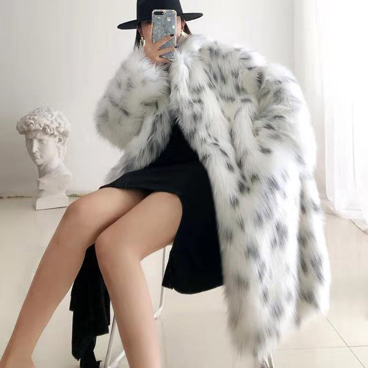 Women Thickened Plush Long Overcoat 2022 Autumn and Winter New Faux - Bagzio