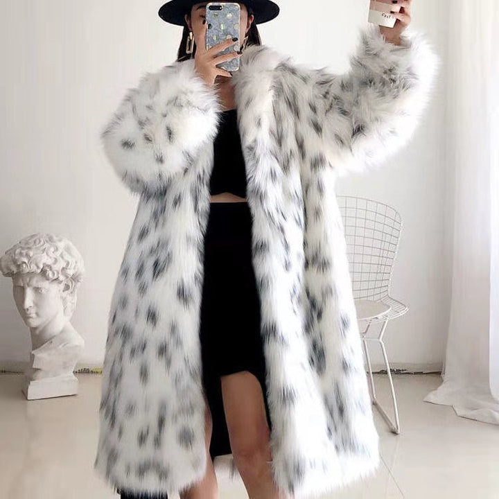 Women Thickened Plush Long Overcoat 2022 Autumn and Winter New Faux - Bagzio