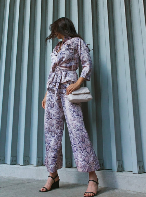 Snake A Pose Wide Leg Pants - Bagzio